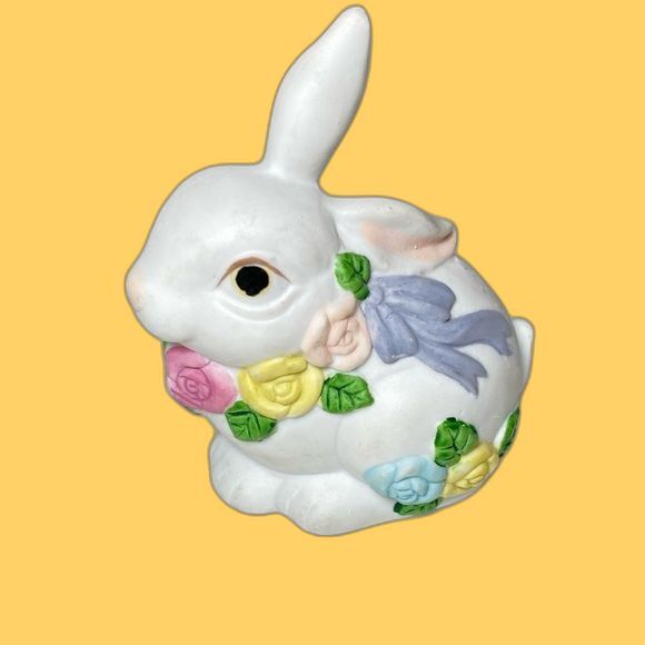 EASTER Fitz/Floyd OCI Omnibus Set 4 Bunny Collection Porcelain Figurines Taiwan - Picture 11 of 11